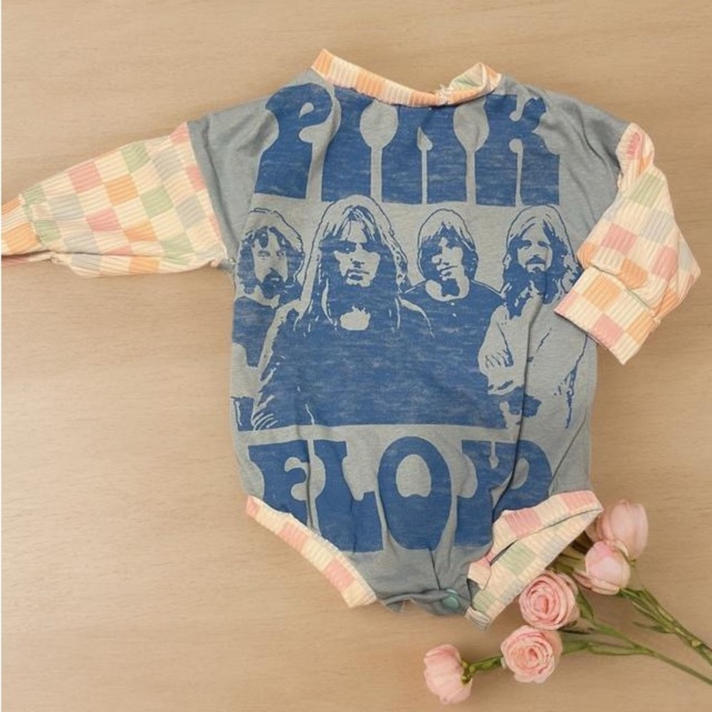 Pink Floyd Blue and Multicolor Kids Bodysuit